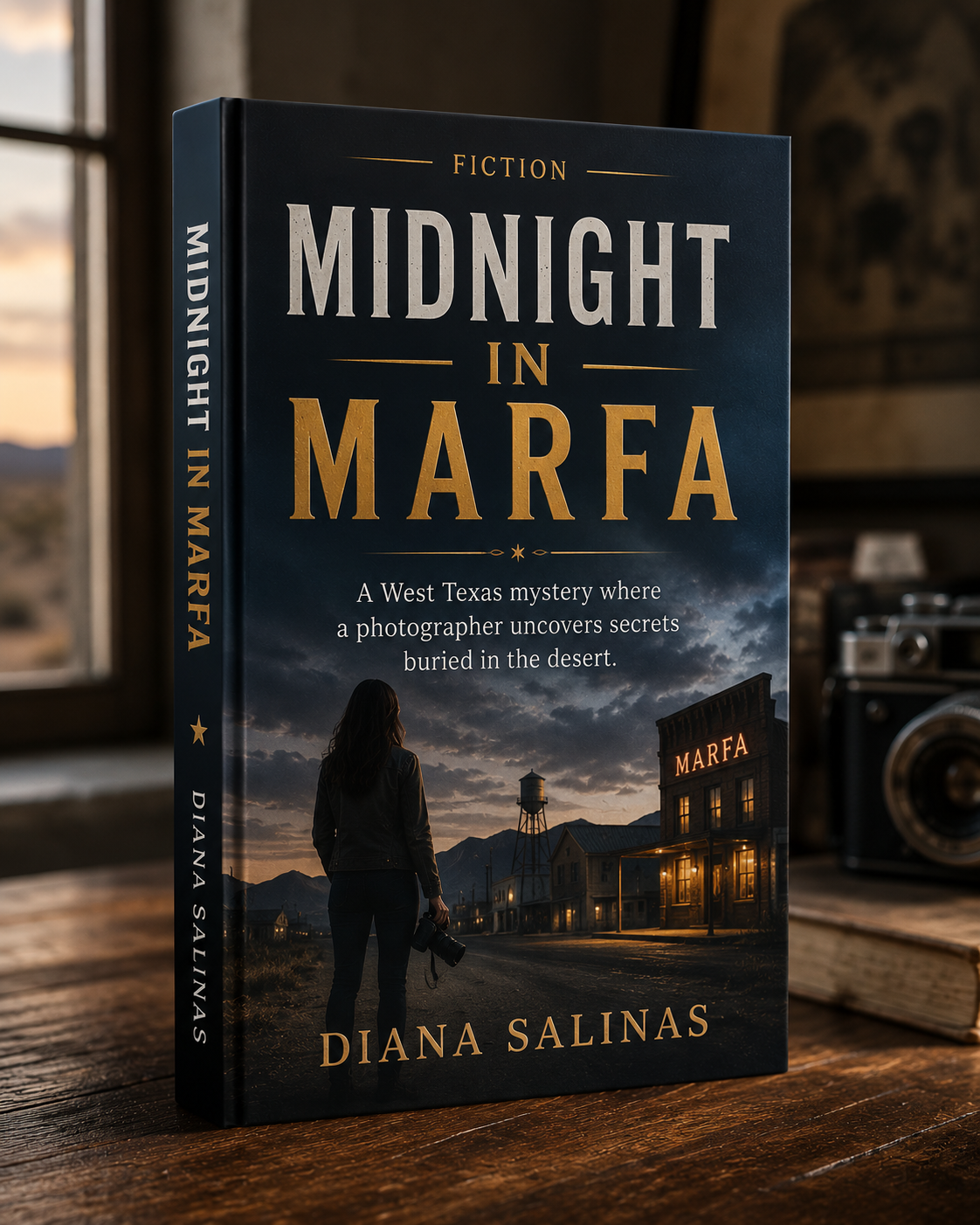 Midnight in Marfa — Literary Fiction book cover design