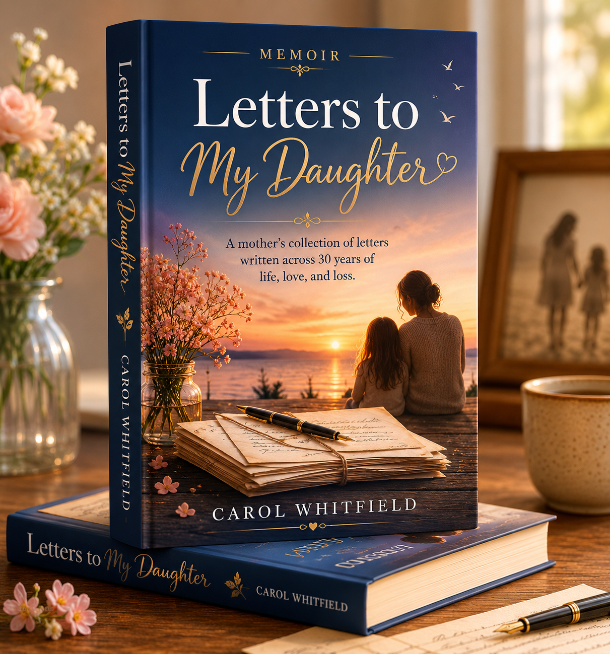 Letters to My Daughter — Memoir book cover design