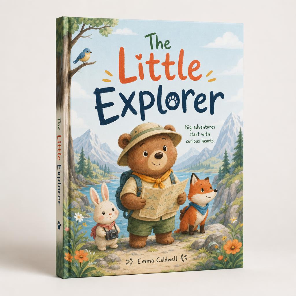 The Little Explorer — Children's book cover design